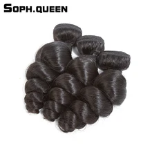 Soph queen Peruvian Virgin Hair Loose Wave Bundles Human Hair Extension 3 Bundles Longest Hair PCT 20% Salon Hair