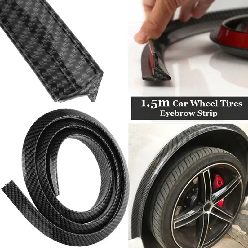 1 5m araba tekerlek koruyucu kenar uzatma kalip trim serit dis jant lastik kas camurluk koruma sekillendirici aksesuarlari styling mouldings aliexpress