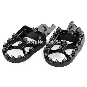 

For Kawasaki KX250 2005-2007 KLX450R 2008-2009 Billet Wide Footrest Foot Pegs Black Anodized