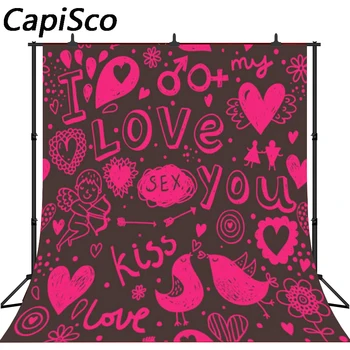 

Capisco Valentine's Day Wedding Photography Backdrop Customized newborn Kid Photo Background for studio home decoration