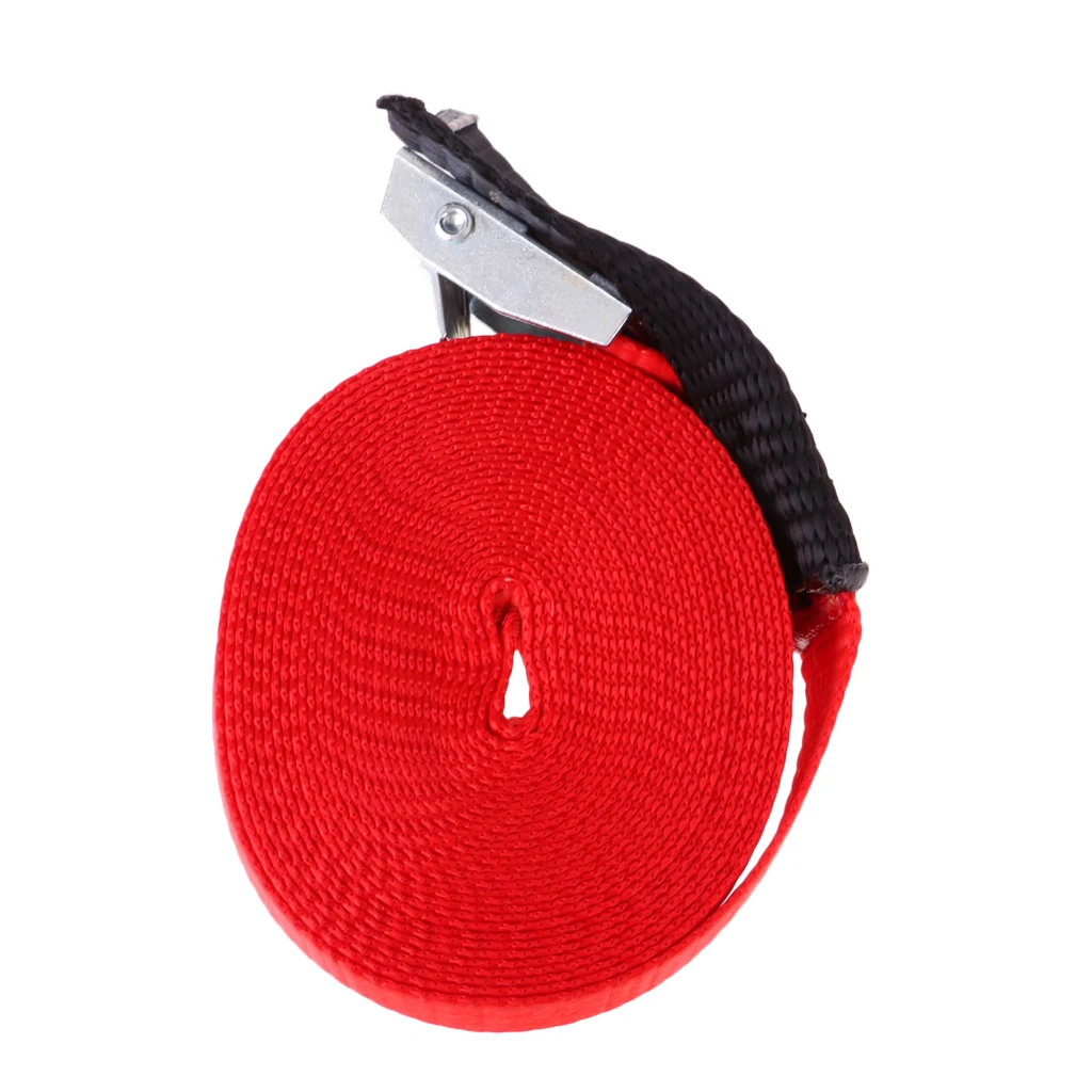 1 inch Wide 5 Meters / 3 Meters Kayak Tie Down Strap Pack Lash Belt Metal Buckle Fabric Protector Luggage Cargo Lash Belt