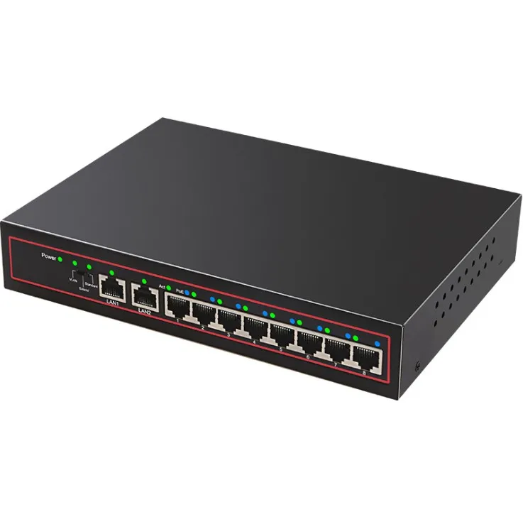 DIEWU 8+ 2 коммутатор POE портов 250 м POE Мощность Over Ethernet переключатель виртуальной локальной компьютерной сети встроенный Мощность поставка 10/100 м