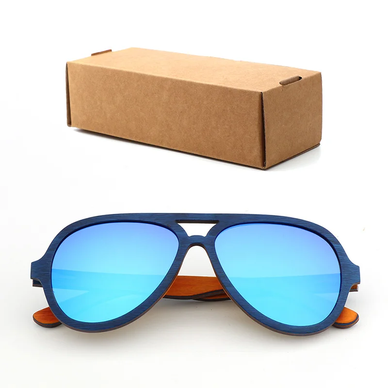 Новые Ретро Модные поляризационные солнцезащитные очки пляжные для отдыха путешествия мужские спортивные солнцезащитные очки тонкие деревянные очки женские солнцезащитные очки - Цвет линз: paper box