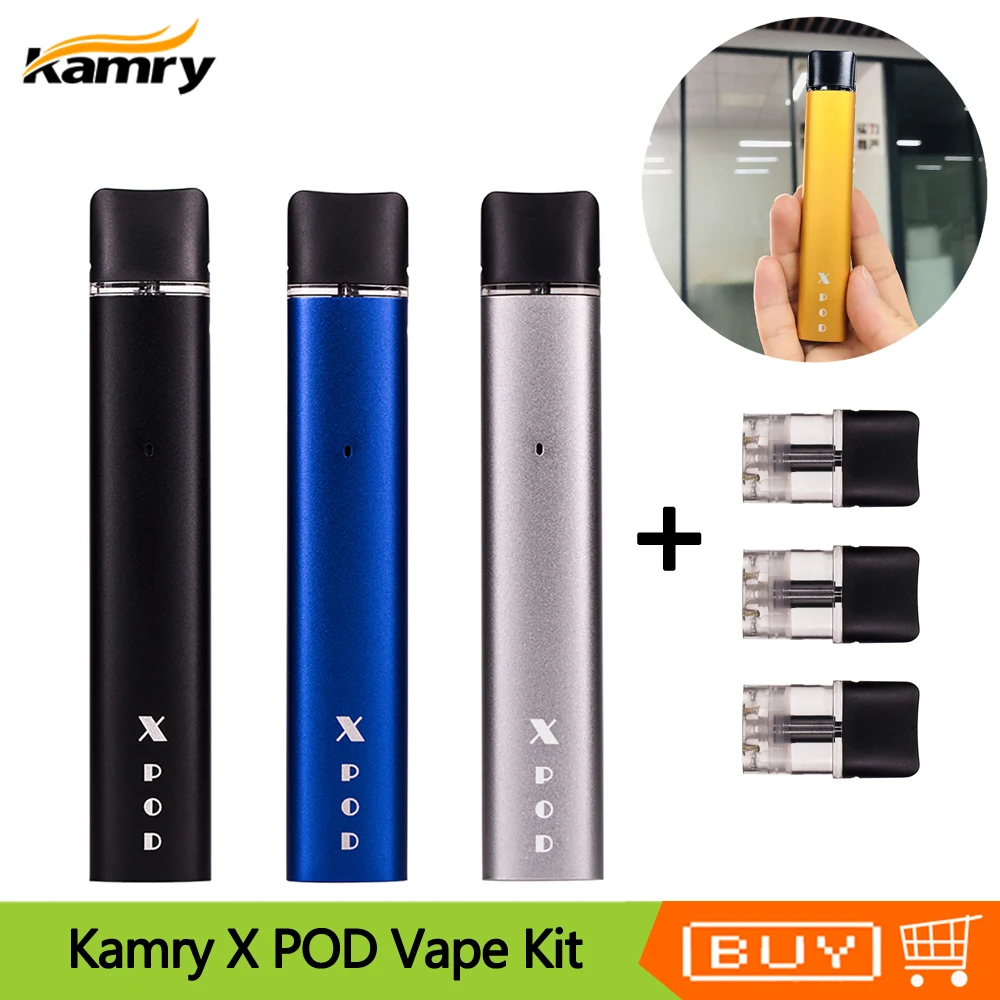Оригинал Kamry X Pod Vape Kit 280 мАч батарея все в одном испаритель Pen с 0 8 мл электронная