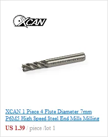 XCAN 7 шт. 4 флейты 1 мм-8 мм вольфрамовые карбидные концевые фрезы 45 градусов концевые фрезы фрезерные станки с ЧПУ фрезы Фрезы