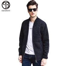 Asesmay, брендовый свитер для мужчин, v-образный вырез, однотонный, приталенный, вязанный, мужские свитера, кардиган, мужской, осень, модные повседневные топы, Hots