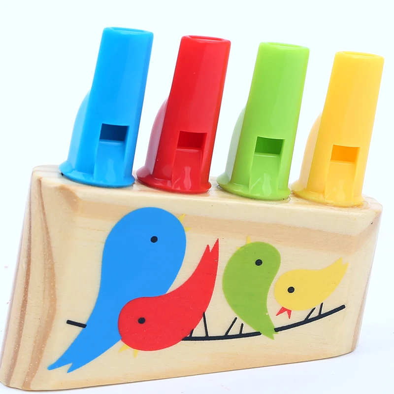 Радужная пантруба деревянная игрушка птицы свист музыкальное образование детский подарок свисток Детские музыкальные игрушки