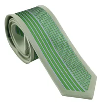 Галстуки coahella с зелеными полосками, узор в горошек с бежевым окаймленным шейный платок, тонкий галстук 6 см