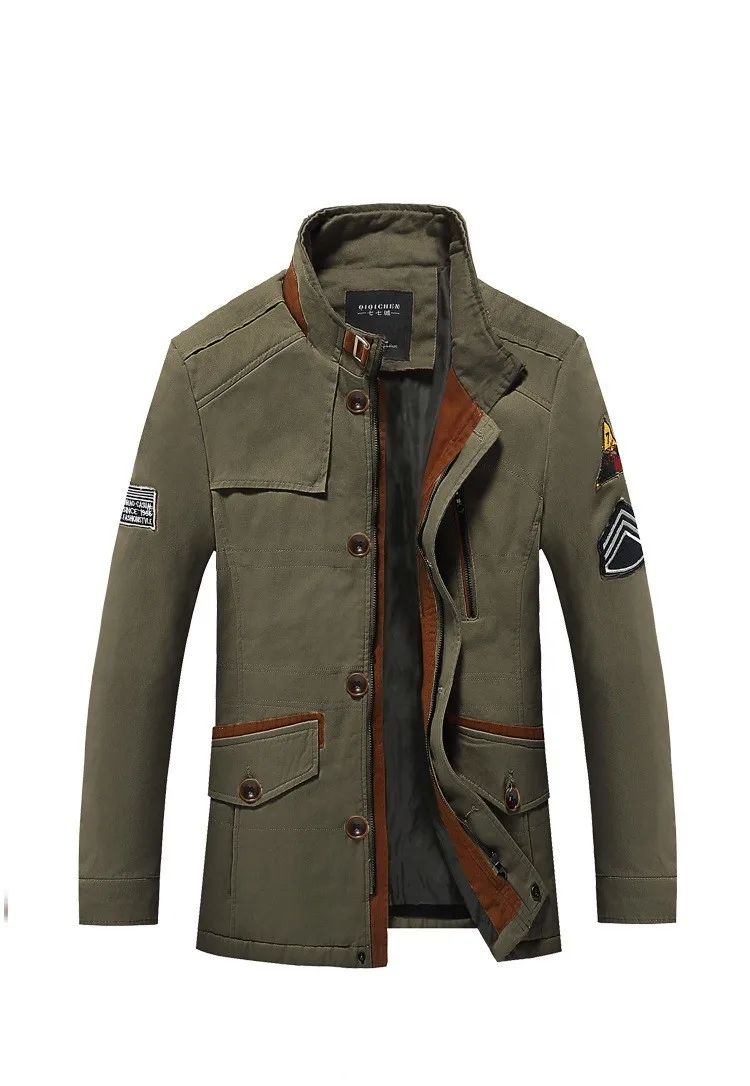 Жакет-жилет в стиле милитари Второй мировой войны, военные танки США, большой размер, теплая куртка-бомбер, толстые тактические куртки - Цвет: Army green