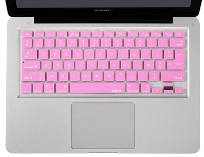 XSKN Французская клавиатура, для Macbook Air Pro retina 13 15 17 Франция AZERTY французский силиконовый чехол для клавиатуры защитная наклейка - Цвет: pink