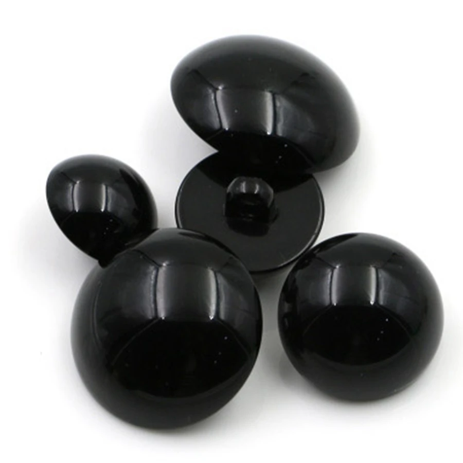 

200pcs/lot 14L-48L Plastic Black Buttons Round Mushroom Domed DIY Animal Eyes Toy Sewing Summer Shirt Cloth Craft Supplier