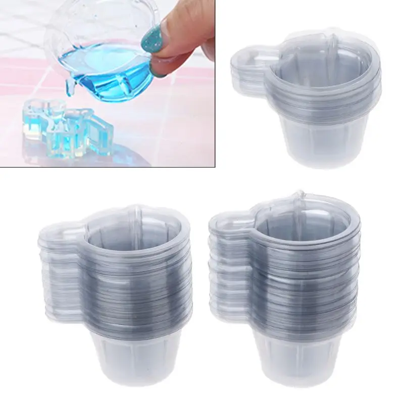 100 шт 40 мл пластиковые одноразовые чашки Диспенсер Для DIY эпоксидная Создание украшений из каучука