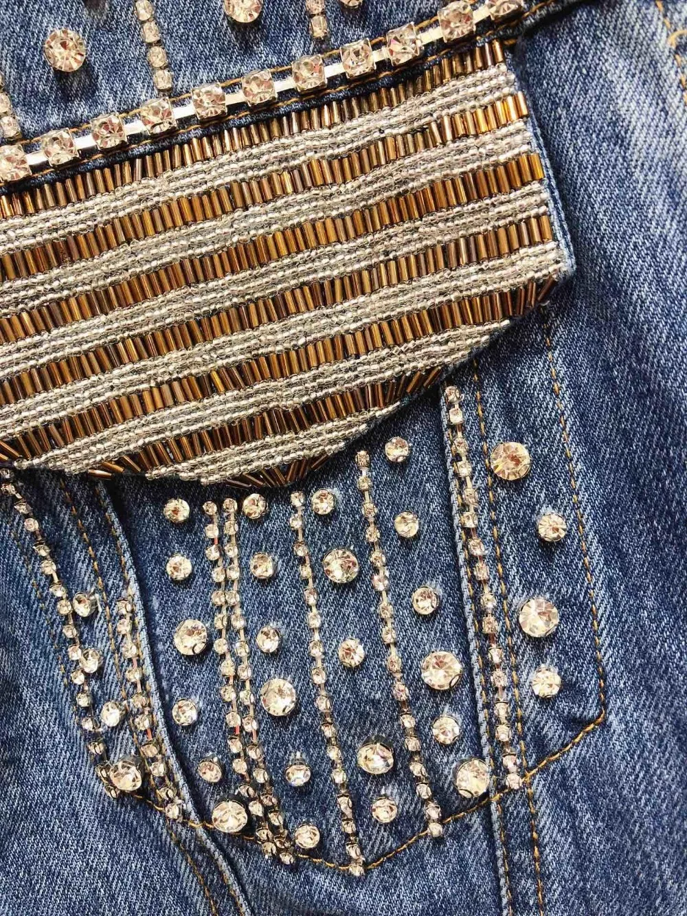 Denim Supérieure Printemps Qualité Manteau 2019 Femmes Veste Ddxgz3v Diamants 12 Nouvelles Mode 2 1fOx05xq