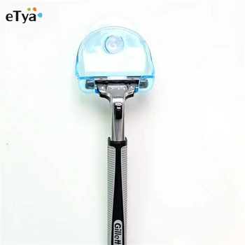 

eTya 1pc Shaver Toothbrush Holder Washroom Wall Shaver Hanging Rack Clear Storage Shelf Bathroom Sucker Suction Cup Hook Razor
