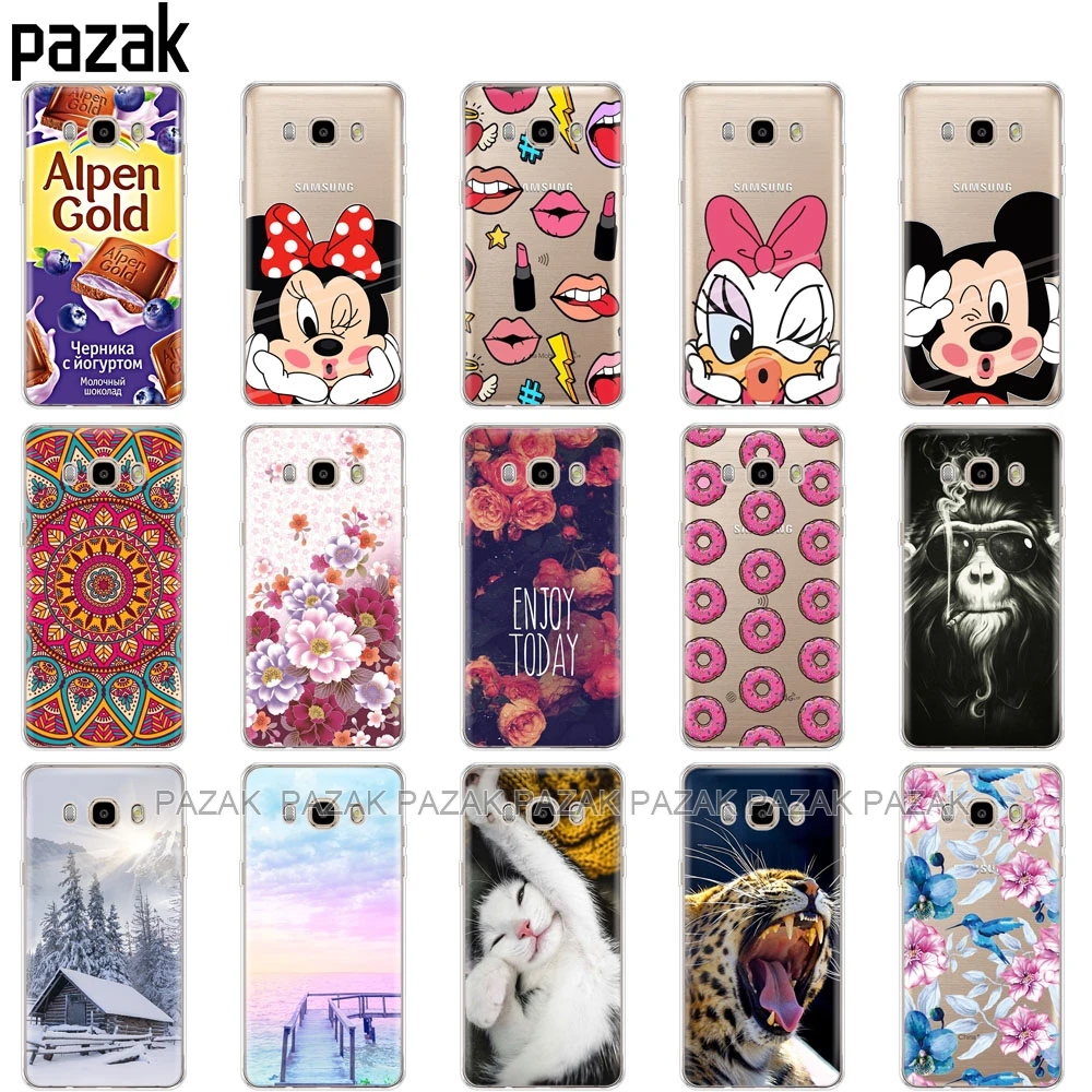 سيليكون الهاتف حقيبة لهاتف سامسونج غالاكسي J7 2016 حالات J710 J710F غطاء لسامسونج J7 2016 كوكه etui الوفير 360 كامل واقية