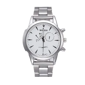 

watch Men Fashion MIGEER Quartz Charm luxury Crystal Stainless Steel Analog Wrist Watches Bracelet reloj hombre deportivo A4
