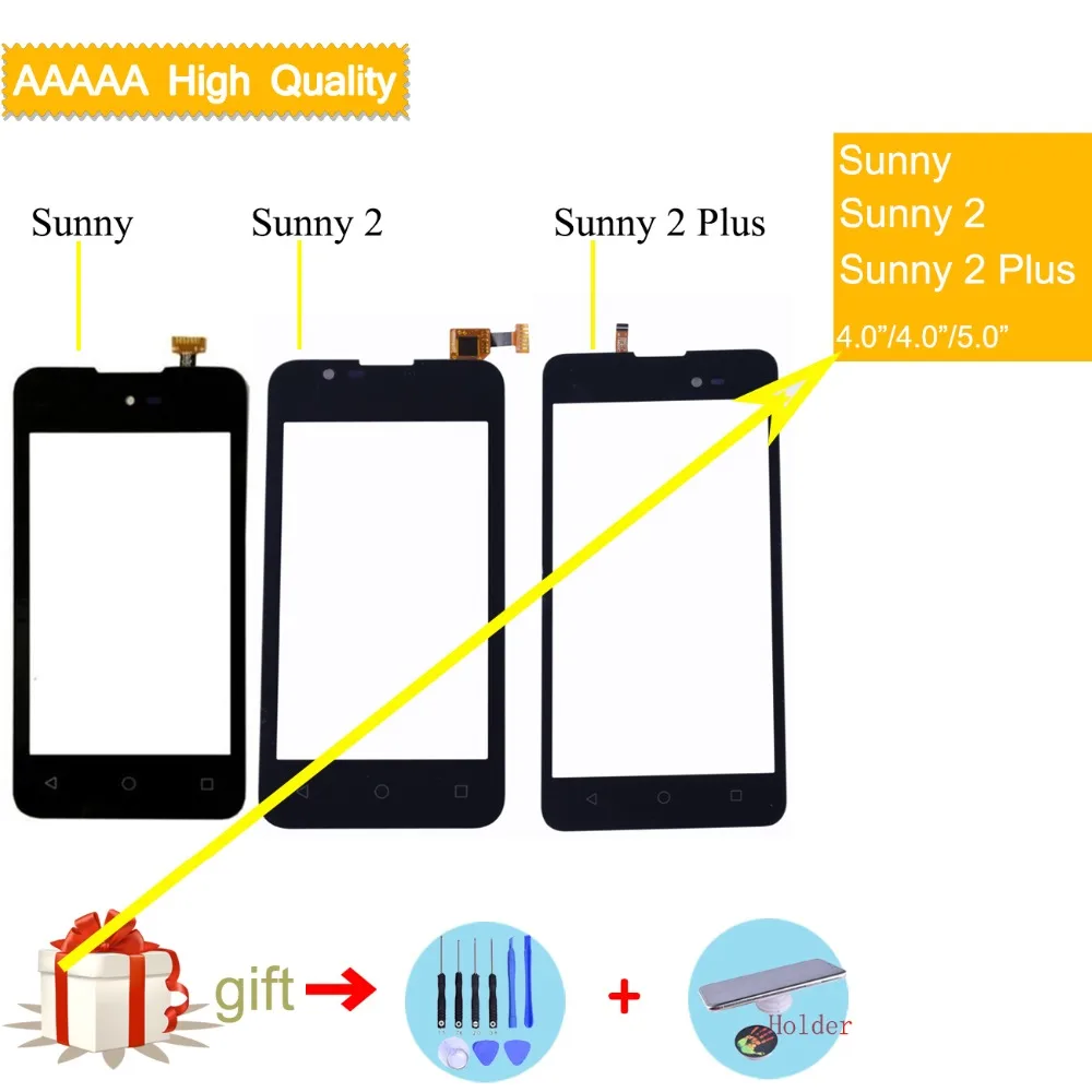 Для Wiko Sunny 1/Sunny 2/Sunny 2 Plus сенсорный экран Сенсорная панель дигитайзер Переднее внешнее стекло сенсорный экран Sunny2 Sunny2 Plus