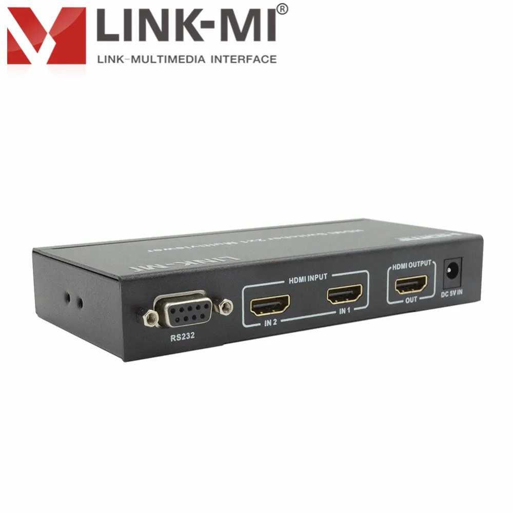 LINK-MI LM-S21R высокопроизводительный HDMI коммутатор 2x1 Мульти-просмотра с PIP HD видео процессор