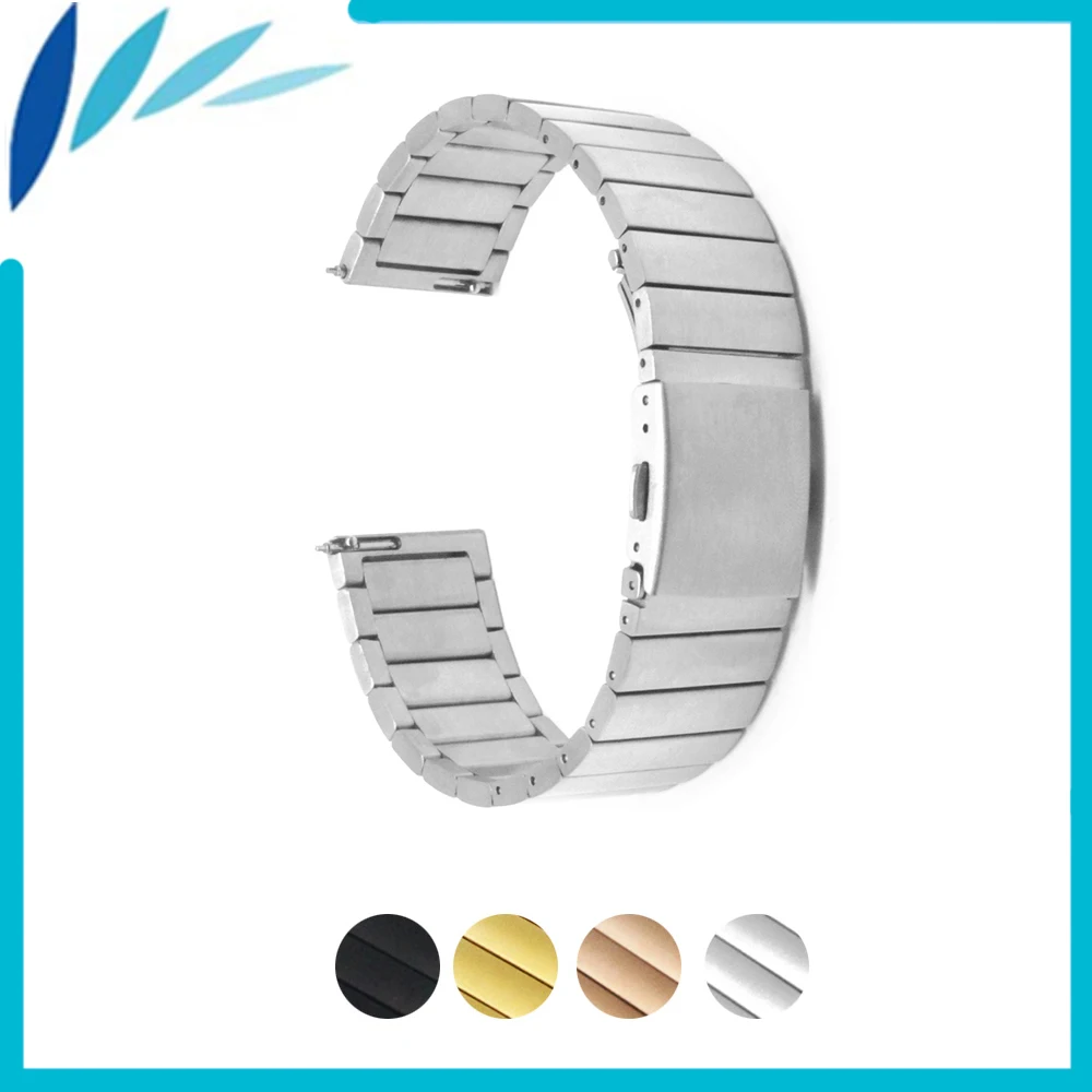 

Stainless Steel Watch Band 22mm 23mm for Hamilton Folding Clasp Strap Loop Wrist Belt Bracelet Black Rose Gold Silver + Tool