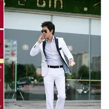 Костюмы мужская одежда хан издание платье белые костюмы певец сценические костюмы