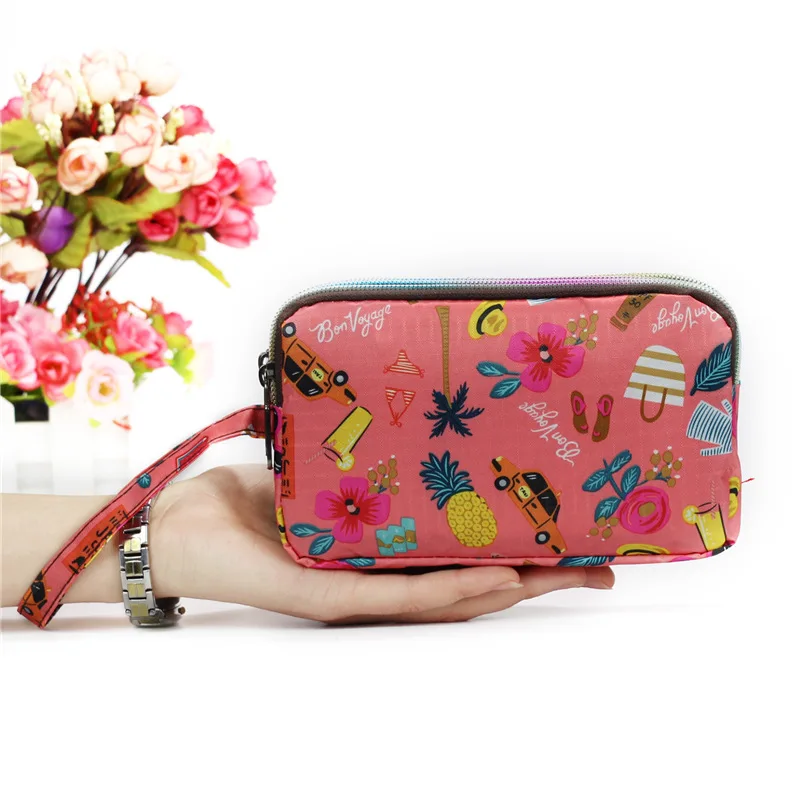 3 - Layer Women Female Long Wallet Cloth Zipper Large Capacity Day Coin Purse Ladies Clutch for Cellphone Bag 6