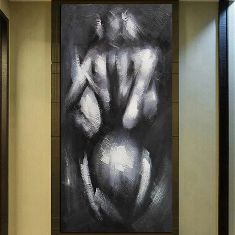 3D сексуальная обнаженная женская задняя сторона портрет абстрактная картина маслом Make Love ручная работа на холсте домашний Декор Картина без рамы Прямая поставка