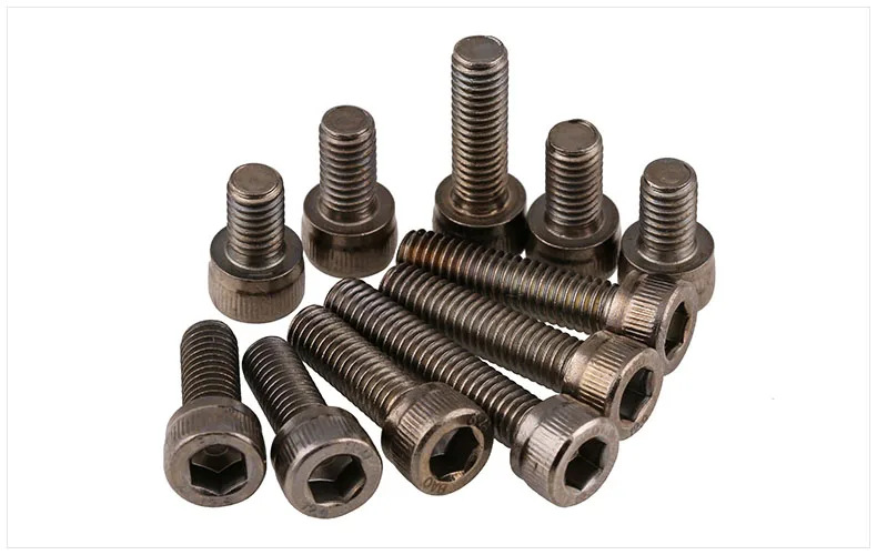 DIN912 12.9 grade bolts Carbon steel Black nickel hex socket screws M2