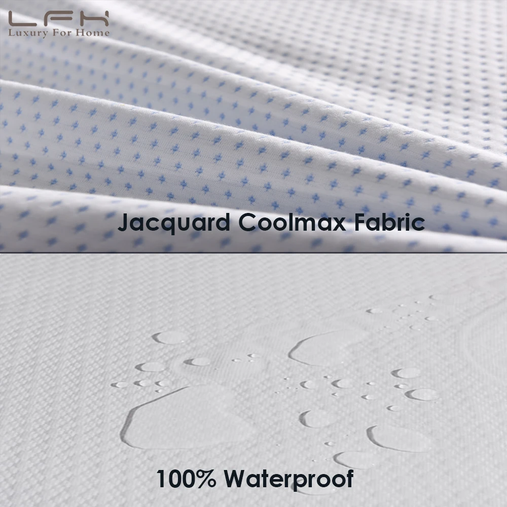 jacquard coolmax waterproof mattress pad cover (2)