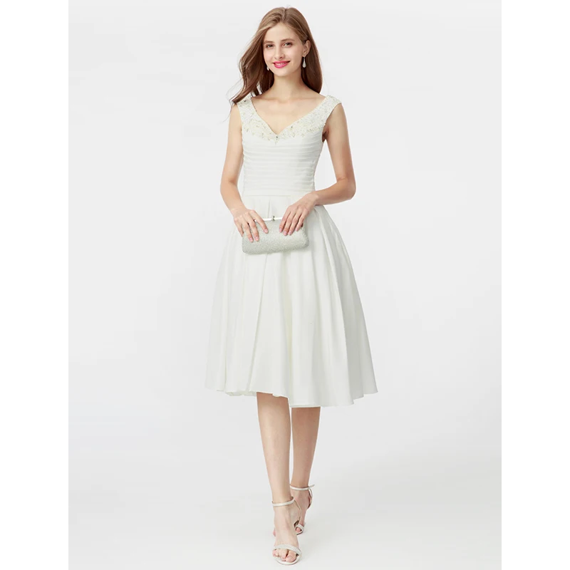 fit and flare v neck