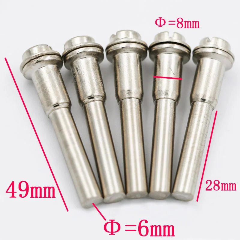 5pcs 6mm High Speed Steel Mandrel Dremel Screw Mandrel Shank 6mm Cut off Wheel Dremel For Dremel
