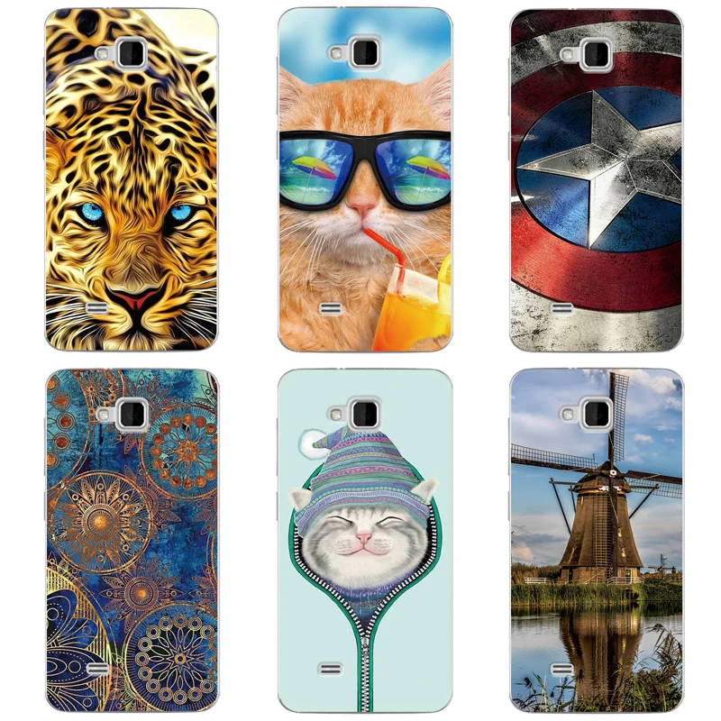 For ZTE Blade AF3 A3 Case 4.0&quot Mobile Phone Back Cover Bag Tiger Animal Cases A5 Pro A 5 C341 T221 Fundas |