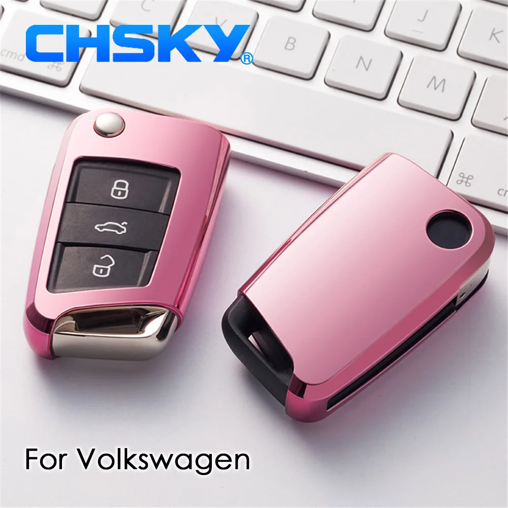 CHSKY TPU чехол для volkswagen vw Golf 7 6 5 golf mk7 mk6 автомобильного ключа автомобильные