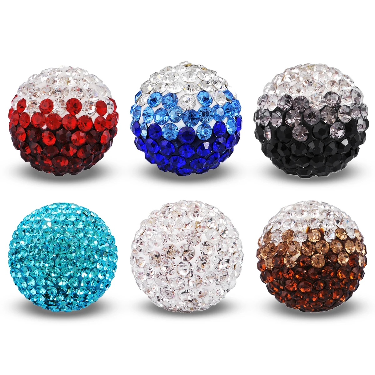 

5HB 5PCS/lot Wholesales18mm Bling Rhinestone Belly Chime Ball fit for Angel Caller Locket Pendant Harmony Bola Ball Jewelry