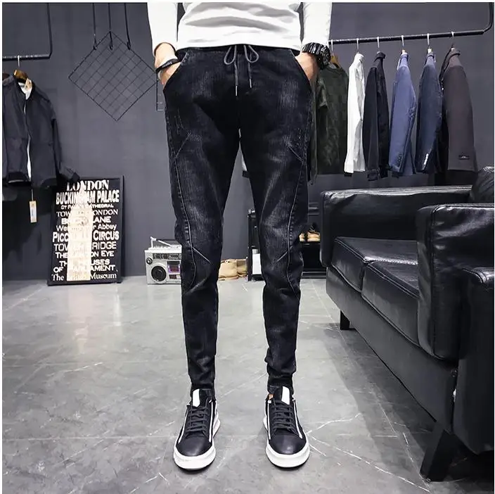 Batmo 2019 Новое поступление джинсы мужские модные эластичные мужские джинсы высокого качества удобные тонкие мужские хлопковые джинсы брюки