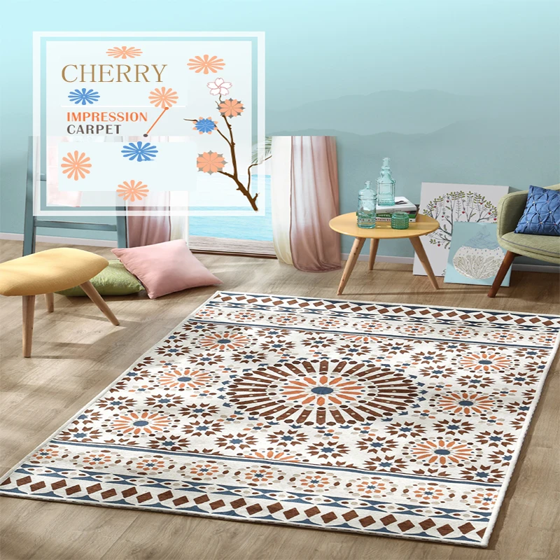 Пасторальный цветочный узор, шениловый материал, ковер для дома, для гостиной, спальни, столовой, для кабинета, декоративный, теплый, для комнаты