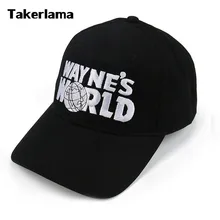 Takerlama Wayne's World Черная кепка головной убор бейсболка кепка модный стиль Косплей вышитый Дальнобойщик шляпа унисекс бейсболка с сеточкой и регулируемым ремешком Размер