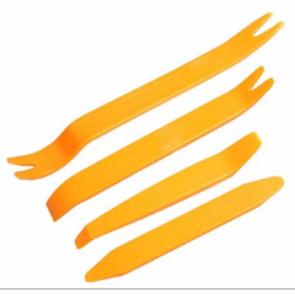 

4pcs Orange Auto Car Vehicle Radio Audio Instrument Door Sound Stereo Dash Plastic Clip Removal Install Pry Tire Repair Tools