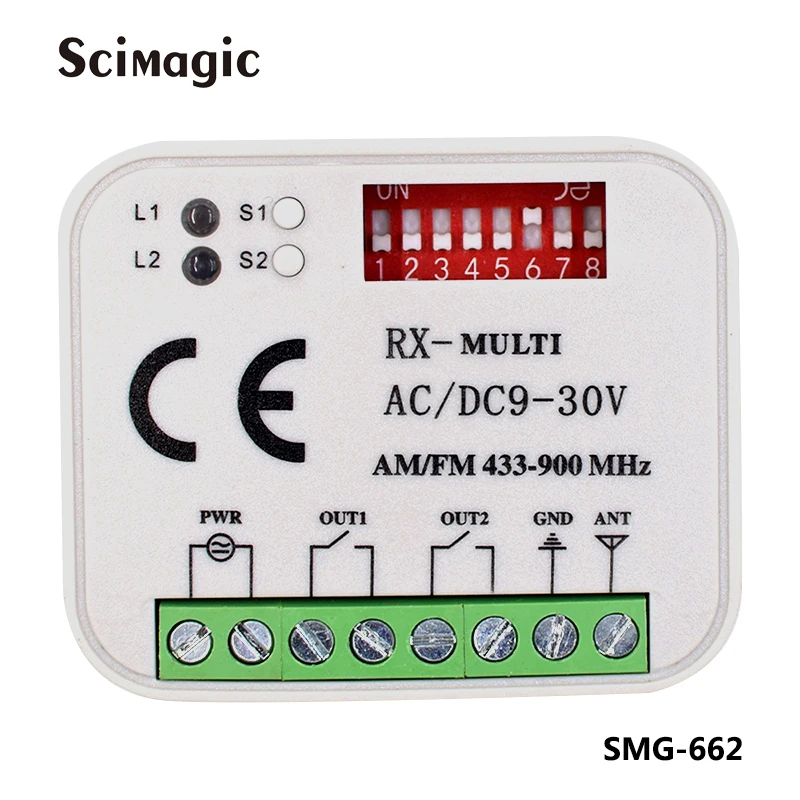 CLEMSA MASTERCODE MV1 MV12 MV123 433,92 МГц 2 канала AC DC 9-30 в приемник дистанционного гаража CLEMSA приемник