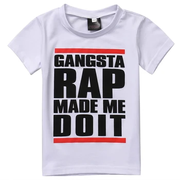 

Hot Casual Kids Baby Boy Girl Novelty RAP T-shirt COOL Summer Tee Tops Baby Girl Clothing 1-6Y