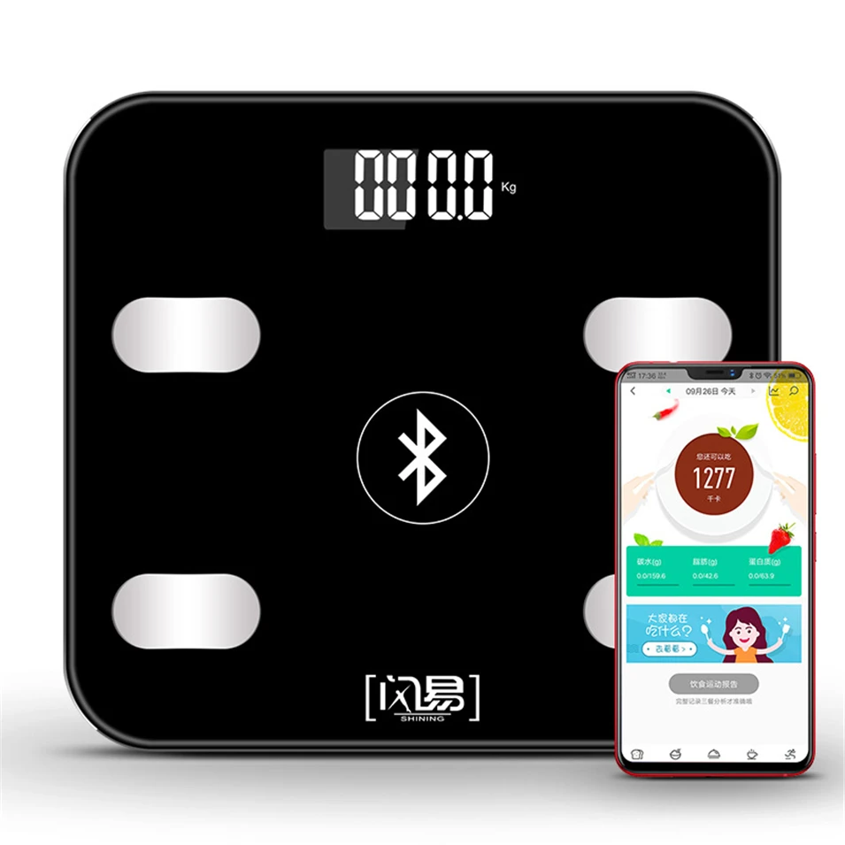 

S4 LED Body Bathroom Scales Floor Scientific Smart Electronic Digital Fat Weight Household Balance Bluetooth APP PK gason