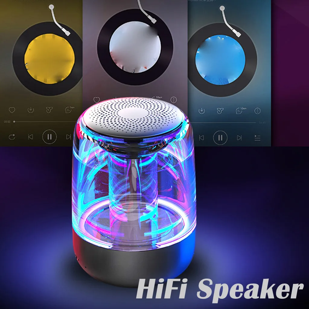 

Bluetooth Speaker Portable Wireless RGB LED Blueteeth Speakers Night Light HD HiFi Powerful Sound Bar Soundbar altavoz Speakers