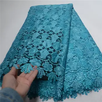 

African guipure lace fabric for sewing african cord lace fabric for nigerian with lace 5 yards per lot -HL30