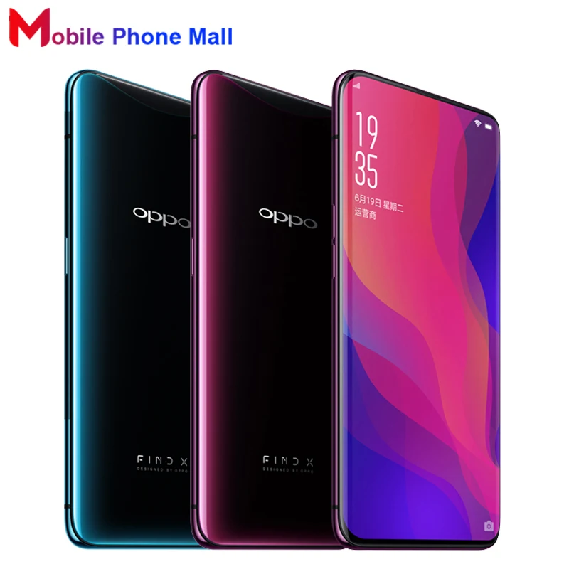 Oppo Find X Mobile Phone 6.42 inch Full Screen 8GB RAM 128GB Snapdragon 845 Octa Core Android 8.1 16MP+20MP 3730mAh Smartphone