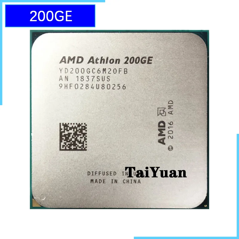

AMD Athlon 200GE X2 200GE 3.2 GHz Dual-Core Quad-Thread CPU Processor YD200GC6M2OFB Socket AM4