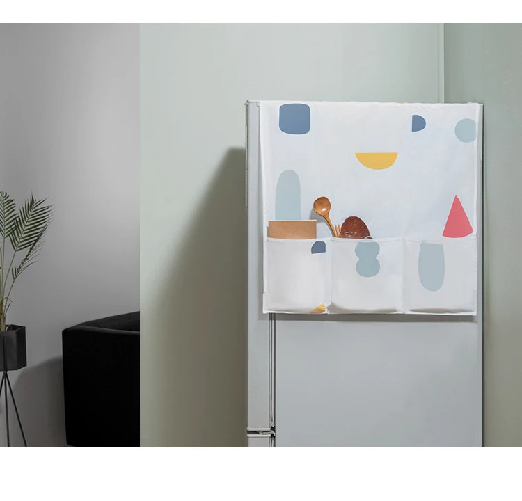130X50 см хлопковая крышка холодильника Пылезащитная Бытовая подвесная сумка-Органайзер с цветочным принтом высокого качества