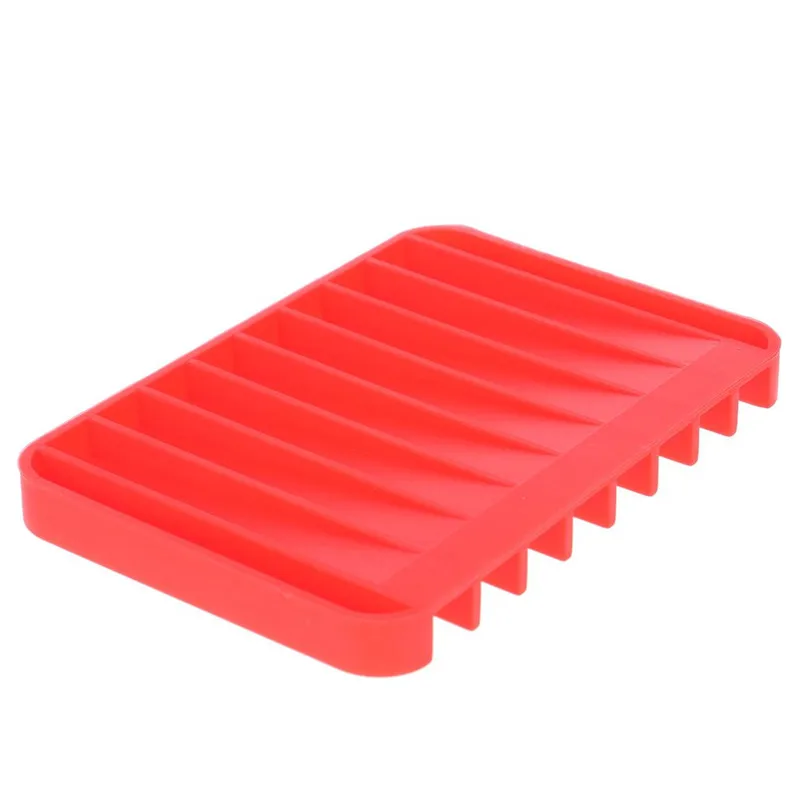 1Pcs Pratical Silicone Flexible Soap Dish Plate Holder DIY Kitchen Bathroom Soap Plate Tray Drain Free Shipping