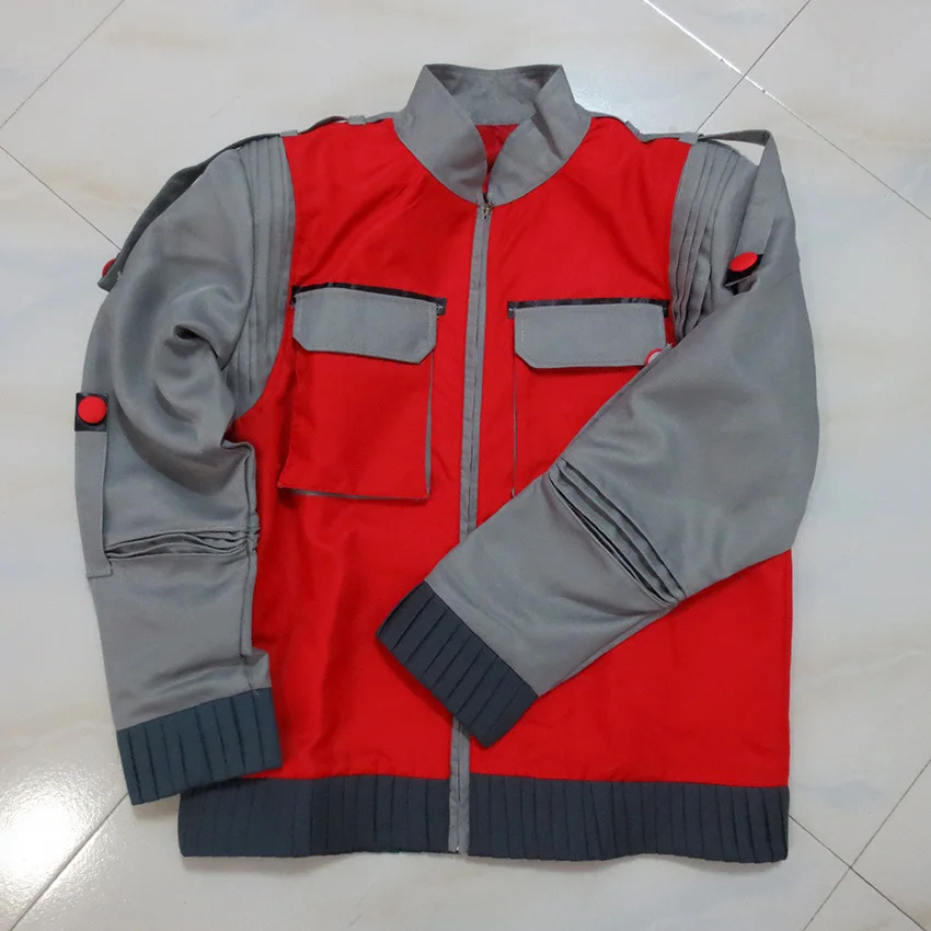 

Back to the Future Part 2 Marty McFly Uniform Halloween Uniform Outfit Cosplay Costume Customize Any Size