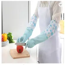 Кухонный резиновые перчатки с подкладкой