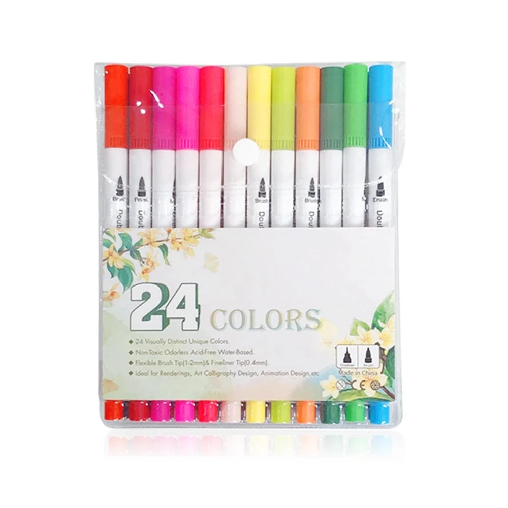 Рисунок двуглавый маркер ручка текстовый маркер пастельный жидкий маркер флуоресцентный цвет ручка Набор игрушек для рисования контур набор карандашей