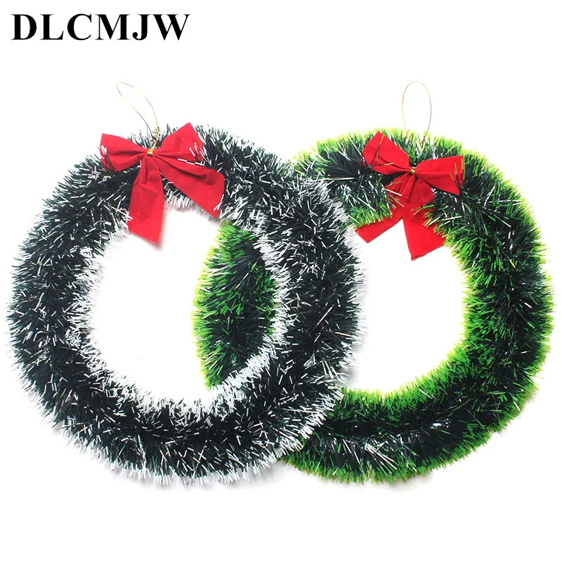 

35cm Chrismas Decor Wreath for Supermarket Hotel windows Christmas Tree Garland Party supplies Home Hanging Pendant Decoration